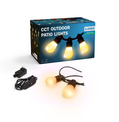wifi connection 48ft String Lights CCT Light Bulb Outdoor Patio Lights Led WiFi Connection 10m