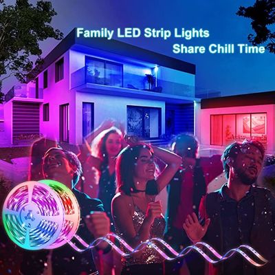 Music Sync Voice Control LED Strip Lights Color Changing Timing App Controlled