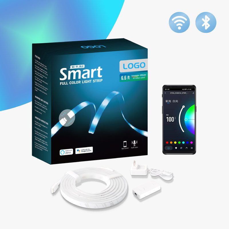 20W Extendable Led Strip Lights Smart Full Color 2m 10m