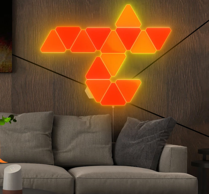 TUYA APP Music Control LED Lights RGB Triangle LED Panel Light